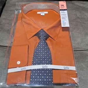 Burnt Orange/Nutmeg button down dress shirt